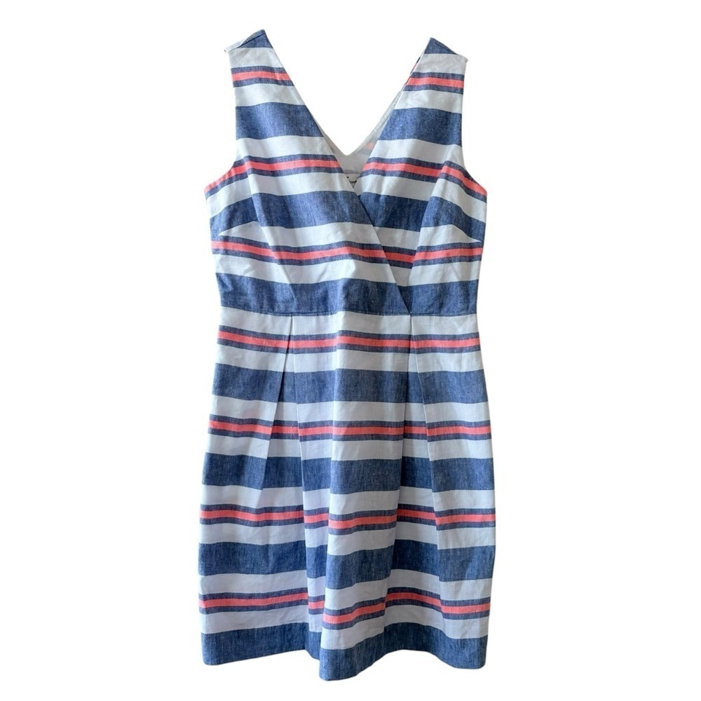 Vineyard Vines Blue and White Striped Sleeveless V‑Neck Dress - Picture 2 of 12